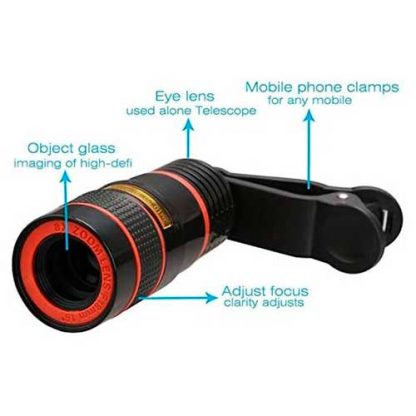 Trípode con lente 12X para celulares - Imagen 6