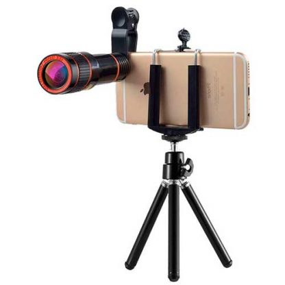 Trípode con lente 12X para celulares - Imagen 2