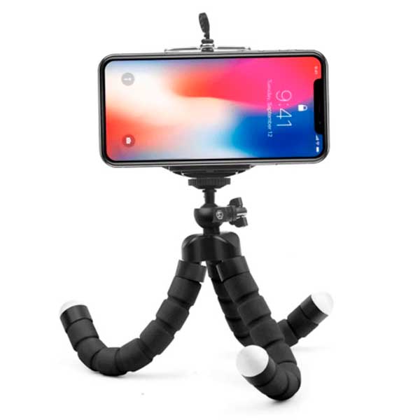 Trípode flexible para celulares o cámaras 
